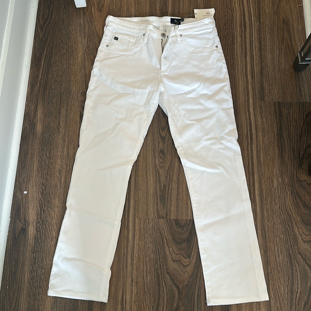AG - white straight leg jeans “The Harper” NWT